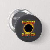 Badge Rond 5 Cm En Noir Total Solar 2017 (Devant & derrière)