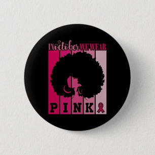 Badge Rond 5 Cm En Octobre Nous Portons Le Ruban Rose Cancer Du Se
