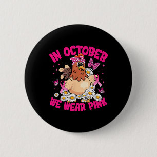 Badge Rond 5 Cm En Octobre Nous Portons Pink Breast Cancer Sensibi