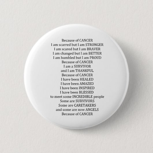 Badge Rond 5 Cm En raison du Cancer (Devant)