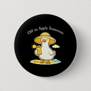 Badge Rond 5 Cm En route pour appliquer de la crème solaire pour l
