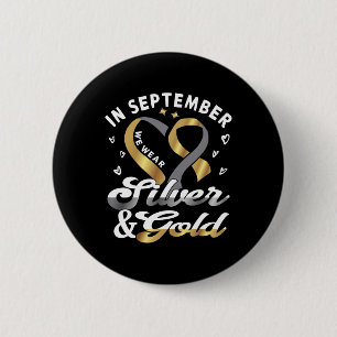 Badge Rond 5 Cm En septembre nous portons... ASL Fierté des Sourds