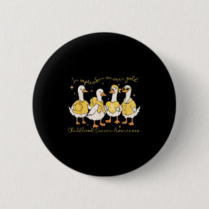 Badge Rond 5 Cm En Septembre, Nous Portons Gold Childhood Cancer A