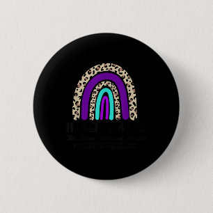 Badge Rond 5 Cm En Septembre Nous Portons Le Turquoise Et Le Viole