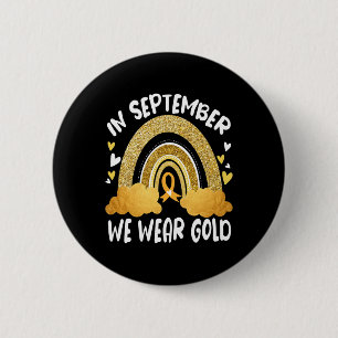 Badge Rond 5 Cm En septembre We WearShiny Rainbow Childhood Cancer