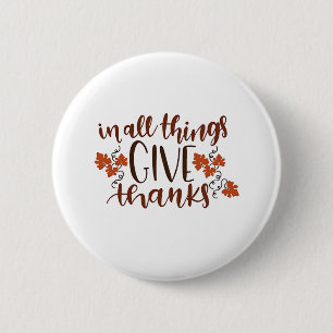 Badge Rond 5 Cm En Tout, Remerciez le Citrouille de Thanksgiving