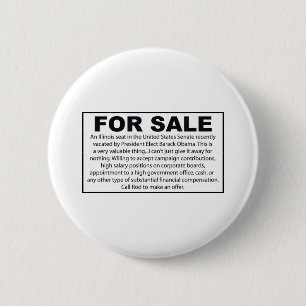 Badge Rond 5 Cm En vente - siège du Sénat des USA de Barack Obam