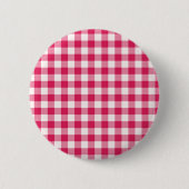 Badge Rond 5 Cm En vichy magenta (Devant)