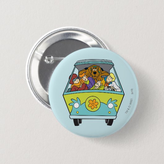 Badge Rond 5 Cm Encombré Dans La Machine Mystérieuse (Devant & derrière)