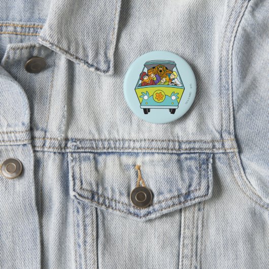 Badge Rond 5 Cm Encombré Dans La Machine Mystérieuse (En situation)