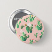 Badge Rond 5 Cm Encore de belles fleurs de cactus (Devant & derrière)
