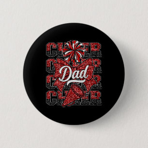 Badge Rond 5 Cm Encourage Papa Papa Noeud Sport Pom-Pom Girl Cheer