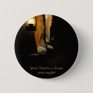Badge Rond 5 Cm Encouragement inspiré chrétien de vers de bible