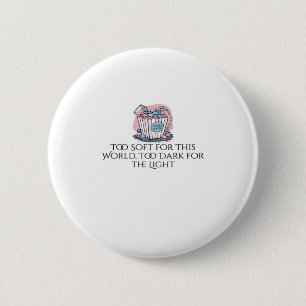 Badge Rond 5 Cm Encre de Whimsigoth - Forêts mystiques, lunes et m