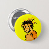 Badge Rond 5 Cm encre singe (Devant & derrière)