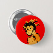 Badge Rond 5 Cm encre singe (Devant & derrière)