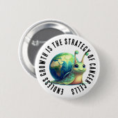 Badge Rond 5 Cm Endless Growth Is Strategy of Cancer Cells Snail (Devant & derrière)