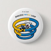 Badge Rond 5 Cm Endless Loop Aware Python Developer | Button (Devant)