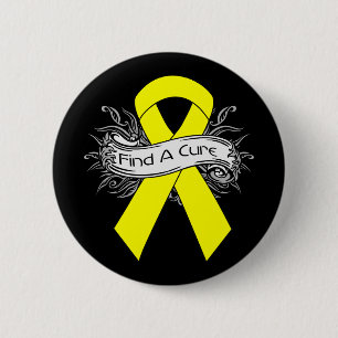 Badge Rond 5 Cm Endometriosis Find A Cure Ribbon