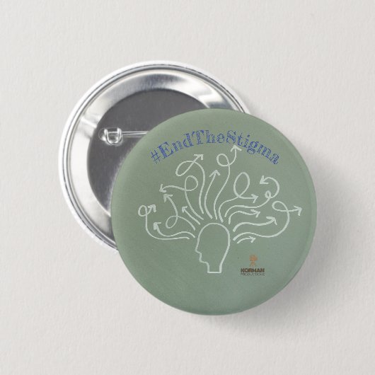 Badge Rond 5 Cm #EndTheStigma Korman Productions chaîne YouTube (Devant & derrière)