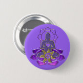 Badge Rond 5 Cm énergie BUDDHA | violet clair (Devant & derrière)