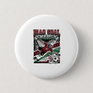 Badge Rond 5 Cm Énergie de l'objectif de l'Irak Squelette Attaquan