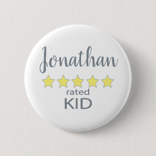 Badge Rond 5 Cm Enfant 5 étoiles