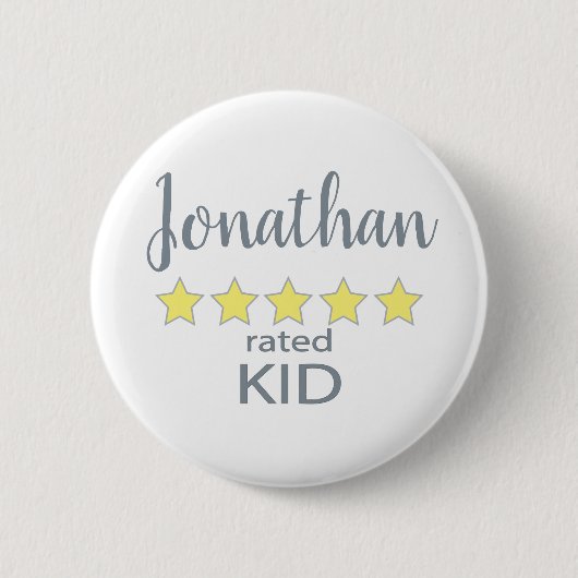 Badge Rond 5 Cm Enfant 5 étoiles (Devant)