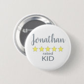 Badge Rond 5 Cm Enfant 5 étoiles (Devant & derrière)