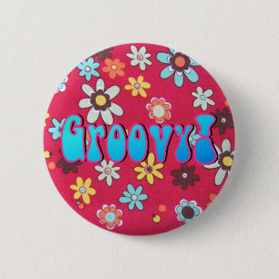 Badge Rond 5 Cm Enfant à fleurs