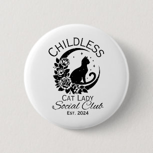 Badge Rond 5 Cm Enfant Chat Lady Social Club Mème Chat Kamala Har