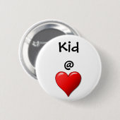 Badge Rond 5 Cm Enfant @ Coeur (Devant & derrière)