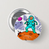 Badge Rond 5 Cm Enfant d'astronaute (Devant & derrière)