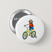 Badge Rond 5 Cm Enfant de bicyclette (Devant & derrière)