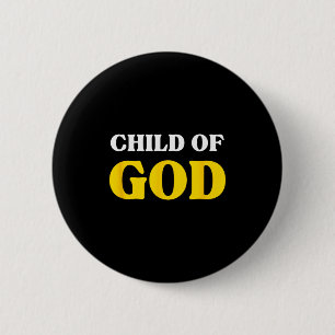 Badge Rond 5 Cm Enfant de Dieu, Bien-Aimé Bénis, Foi Chrétienne