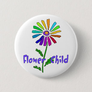 Badge Rond 5 Cm Enfant de fleur