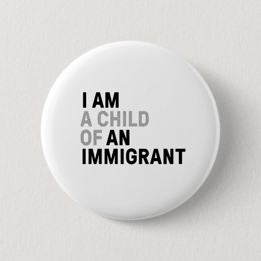 Badge Rond 5 Cm Enfant de goupille immigrée (Devant)