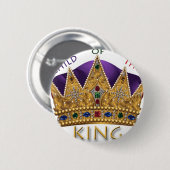 BADGE ROND 5 CM ENFANT DU ROI CROWN (Devant & derrière)