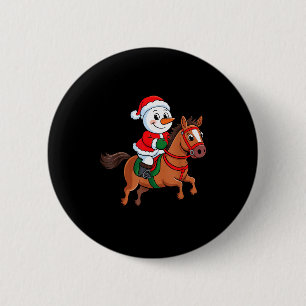Badge Rond 5 Cm Enfant en bas âge Bonhomme de neige Père Noël Chap