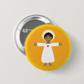 Badge Rond 5 Cm Enfant Jésus amour coeur (Devant & derrière)