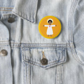 Badge Rond 5 Cm Enfant Jésus amour coeur (En situation)