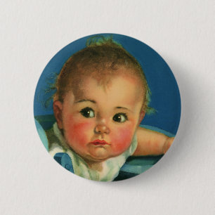 Badge Rond 5 Cm Enfant Vintage, Bébé Garçon ou Fille Mignon dans u