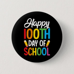 Badge Rond 5 Cm Enfants 100 Jours D'Enseignants Scolaires Enfants 