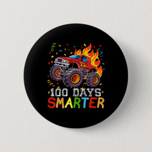 Badge Rond 5 Cm Enfants 100 jours Smarter Boys Monster Truck 100e 