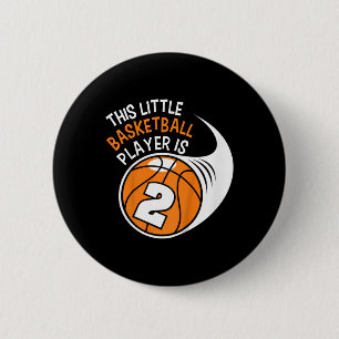 Badge Rond 5 Cm Enfants 2e anniversaire Garçons Bysketbyll Sport 2