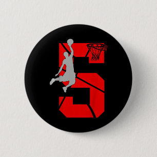 Badge Rond 5 Cm Enfants 5 ans 5e Bysketbyll Anniversaire