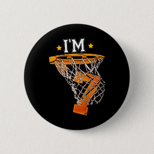 Badge Rond 5 Cm Enfants 7e anniversaire Bysketbyll I'm 7 Boy Girl 