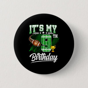 Badge Rond 5 Cm Enfants 9 ans C'est mon 9ème anniversaire Thème Fo