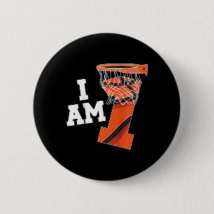 Badge Rond 5 Cm Enfants Basketball 1er Anniversaire Garçon Un An B