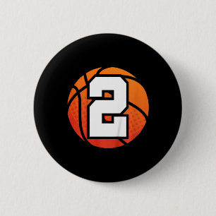 Badge Rond 5 Cm Enfants Basketball Anniversaire Numéro 2 pour Ol d